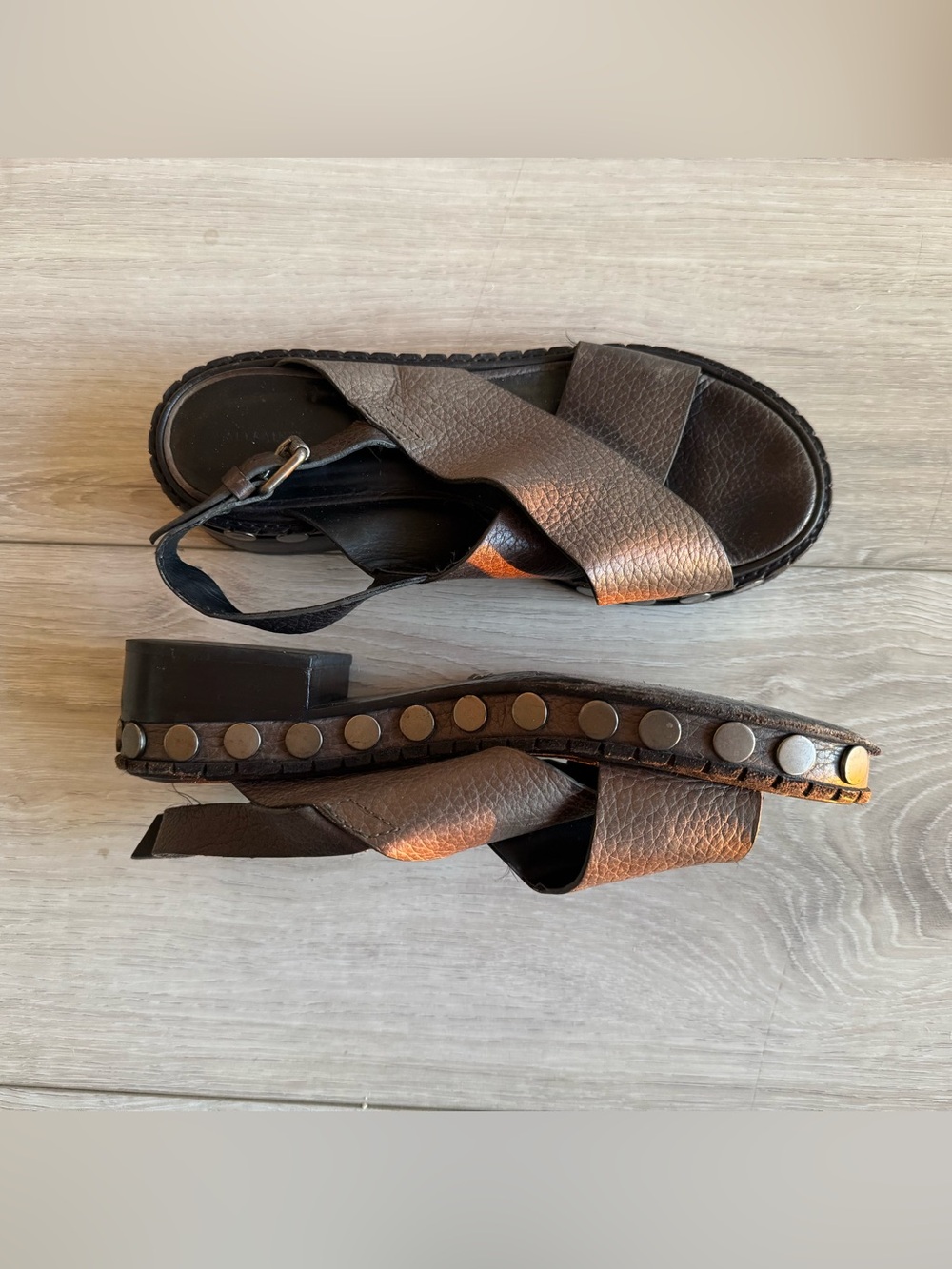AllSaints Black Leather Shoe Insole Detail